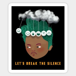 Let's Break the Silence - Men Mental Heath Magnet